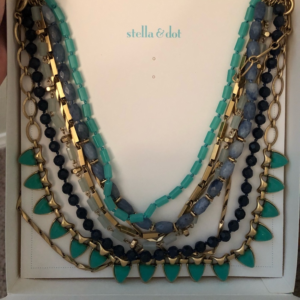Stella and Dot green Sutton Stone necklace